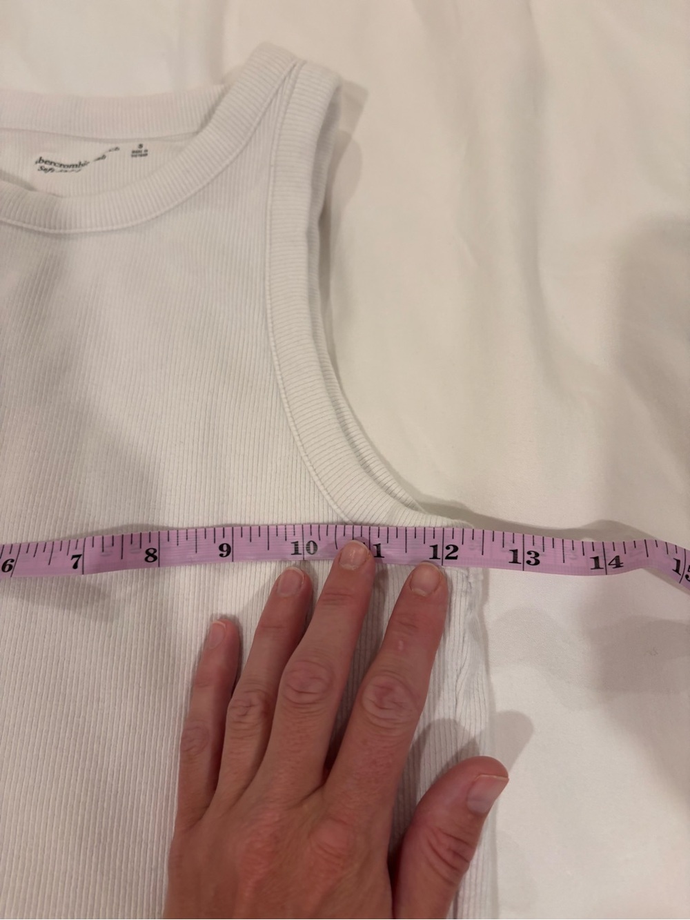Abercrombie & Fitch White Ribbed Tank Top - Picture 4 of 5